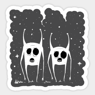 The aliens travelers Sticker